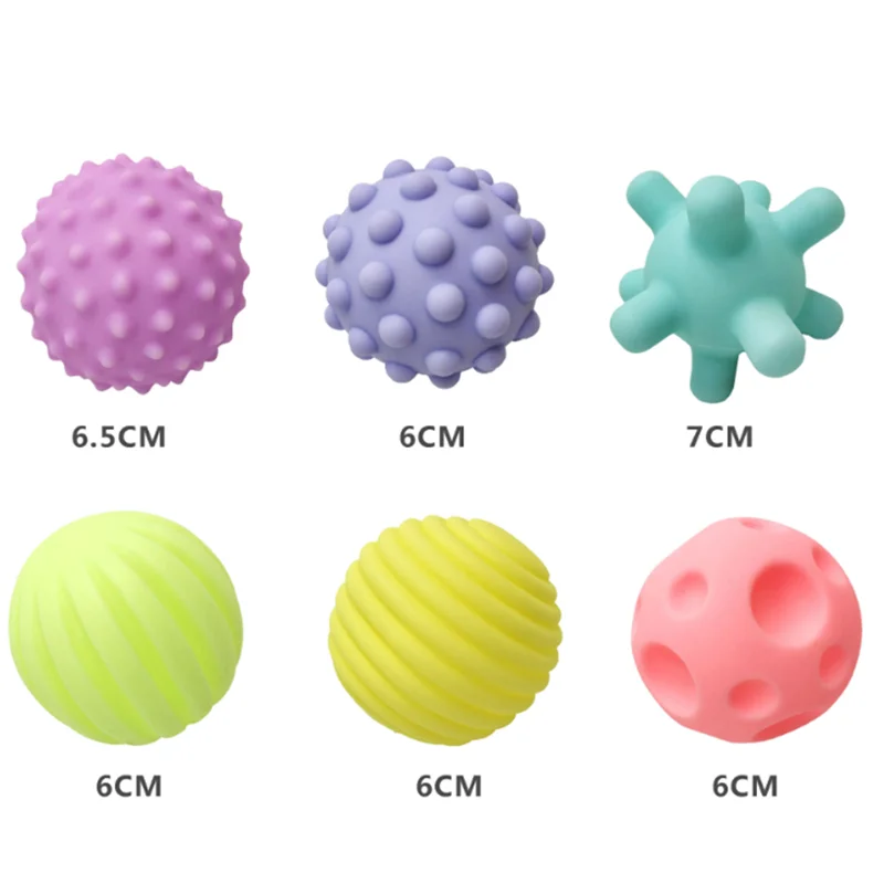นวด Sensory Balls ของเล่นเด็ก Rattles ของเล่น Textured Hand Touch จับทารก Senses Development ของเล่นสําหรับทารก 0 -6 12 M