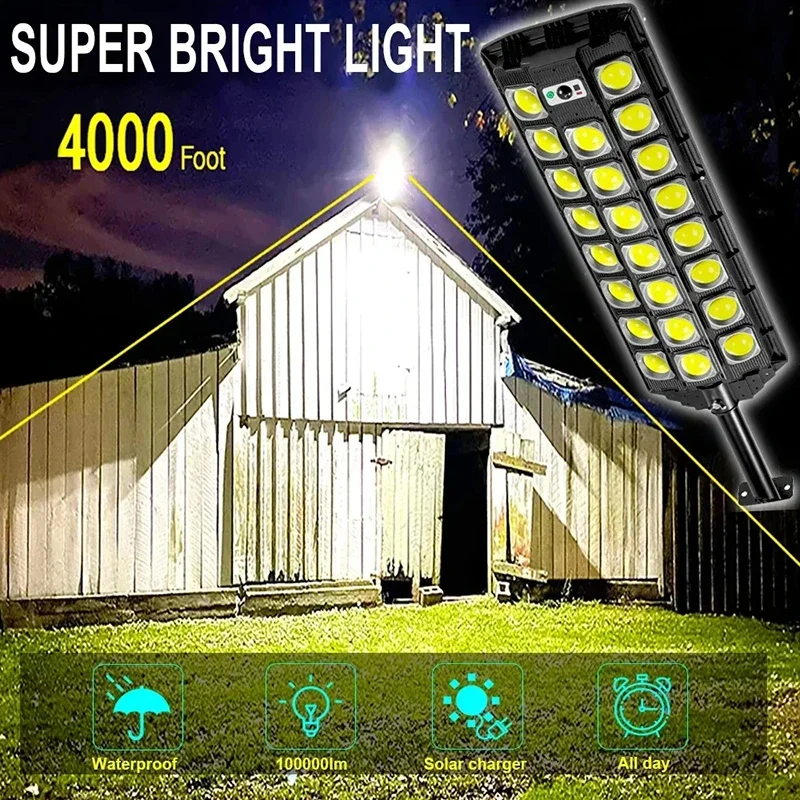 Newest Powerful Outdoor Solar Lamp of Motion Sensor Ultra Bright LED Solar Light 3 Mode Garden Sunlight Street Path Yard Lantern