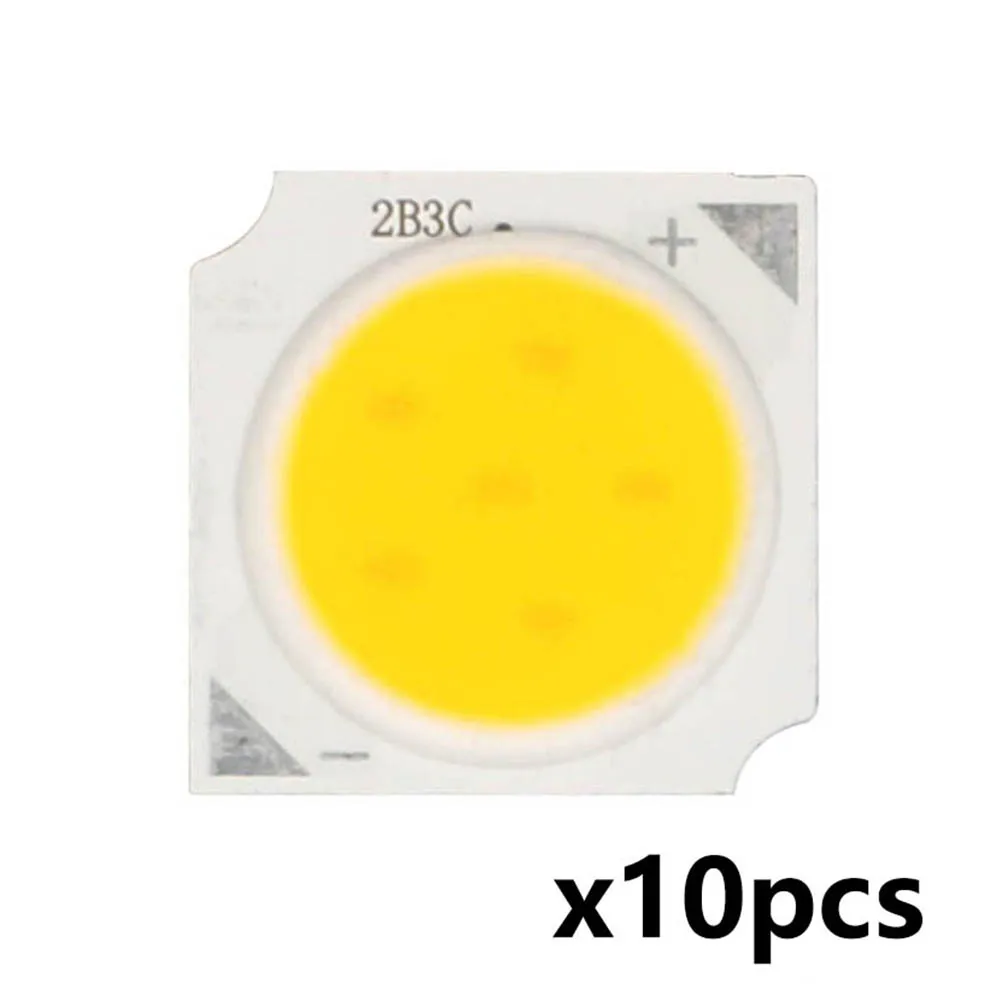 10 Uds 3W/5W/7W/10W cuentas de luz LED COB Chip de fuente LED 13mm para bombilla de luz LED lámpara de foco lámparas de luz lámpara de diodo