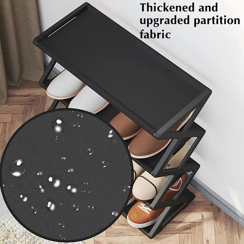 Foldable Shoe Rack Dustproof 4-Tier Space Saving Organizer for Living Room Entryway Bedroom Assembly Storage Frame Home Supplies