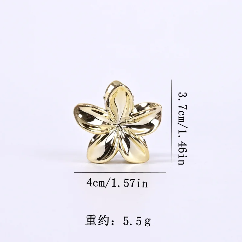 Pinza para el pelo de flor en forma de huevo brillante Simple a la moda, accesorios para el cabello de fiesta para mujeres y niñas de 4cm