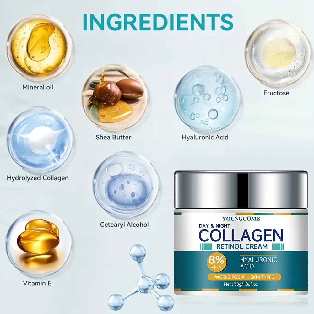 Clearance_Collagen Cream spendet tiefen Feuchtigkeit, nährt die Haut, um Elastizität zu wiederherzustellen, strahlend, feuchtigkeitsspendend, Anti-Falten-Aging-Schrumpf