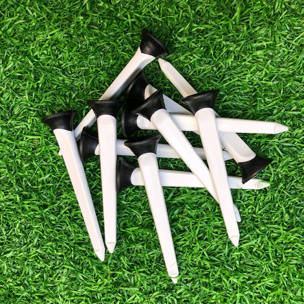 10 шт./упаковка, тройники для гольфа из переработанного пластика и резины, 3,15 дюйма