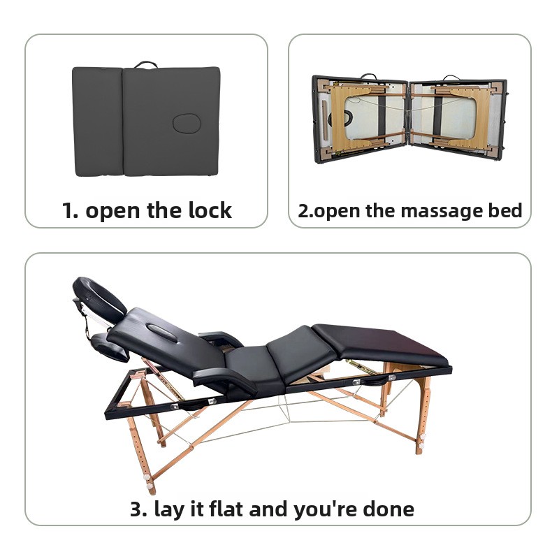 Neues Klappbett, umweltfreundliches Schönheitsbett, mit Schwamm gefülltes Massagemassage-Massagebett