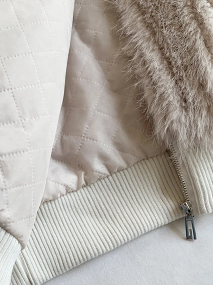 Lautaro automne hiver ample décontracté poilu Shaggy doux chaud fausse fourrure manteau femmes avec capuche fermeture éclair manches longues mode coréenne 2022