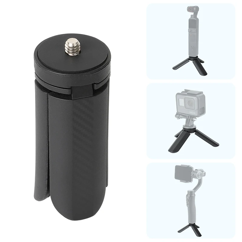 Mini trípode para DJI Pocket 2 3 GoPro Action 5 4 cámara Insta360 para DJI Osmo Mobile 7/7P/6/5/4 estabilizador cardán trípode de escritorio
