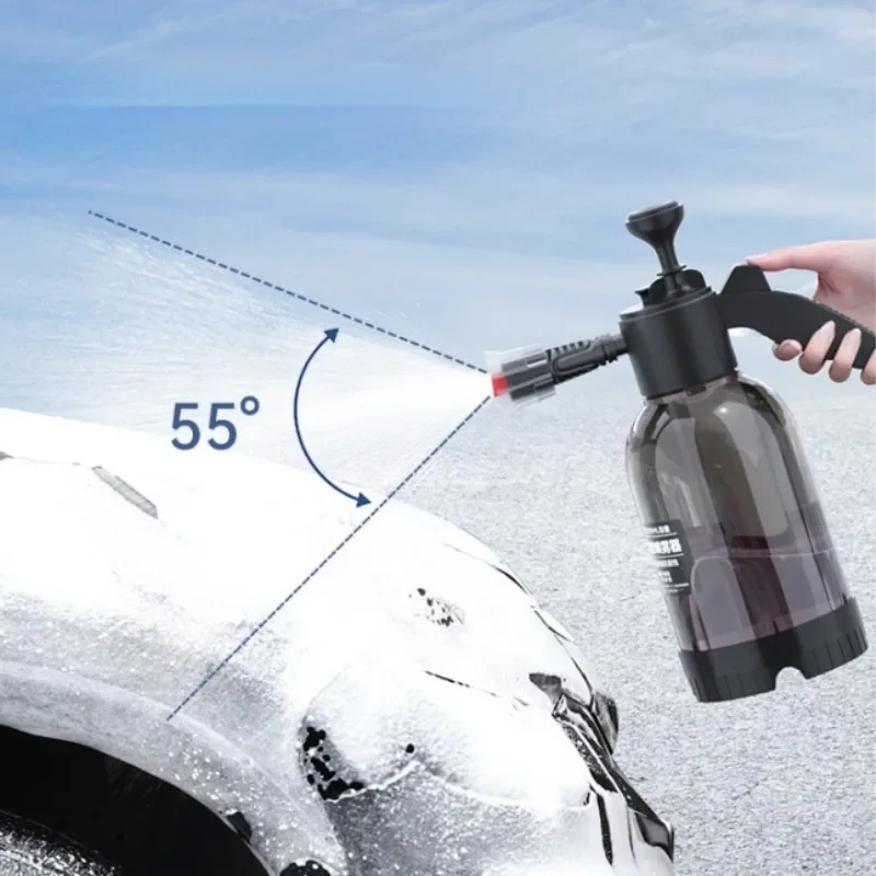 2L Pompa a mano per auto Spruzzatore di schiuma Cannone pneumatico a mano a doppio uso Schiuma di neve Bottiglia spray per lavaggio auto Finestra Strumento di pulizia automatica