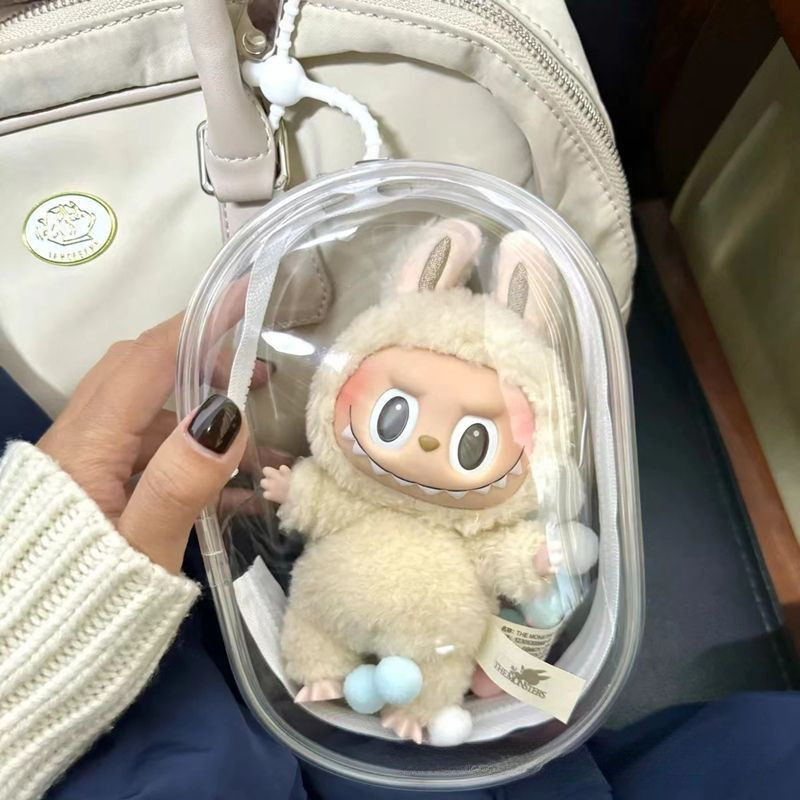 1ชิ้นถุงตุ๊กตาไวนิลสำหรับ labubu ตุ๊กตาผ้า OUT BAG 15cm Plush DUST DUST Doll (ไม่มีตุ๊กตา) #466359