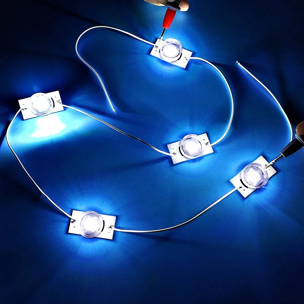 50PCS/100PCS 3V/6V SMD โคมไฟลูกปัดอลูมิเนียมพื้นผิวพร้อมเลนส์กรอง SMD ลูกปัดสําหรับซ่อมทีวี