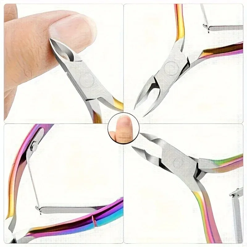 1 peça de pinça de cutícula, aparador de cutícula de aço inoxidável premium para manicure e pedicure em casa/spa/salão