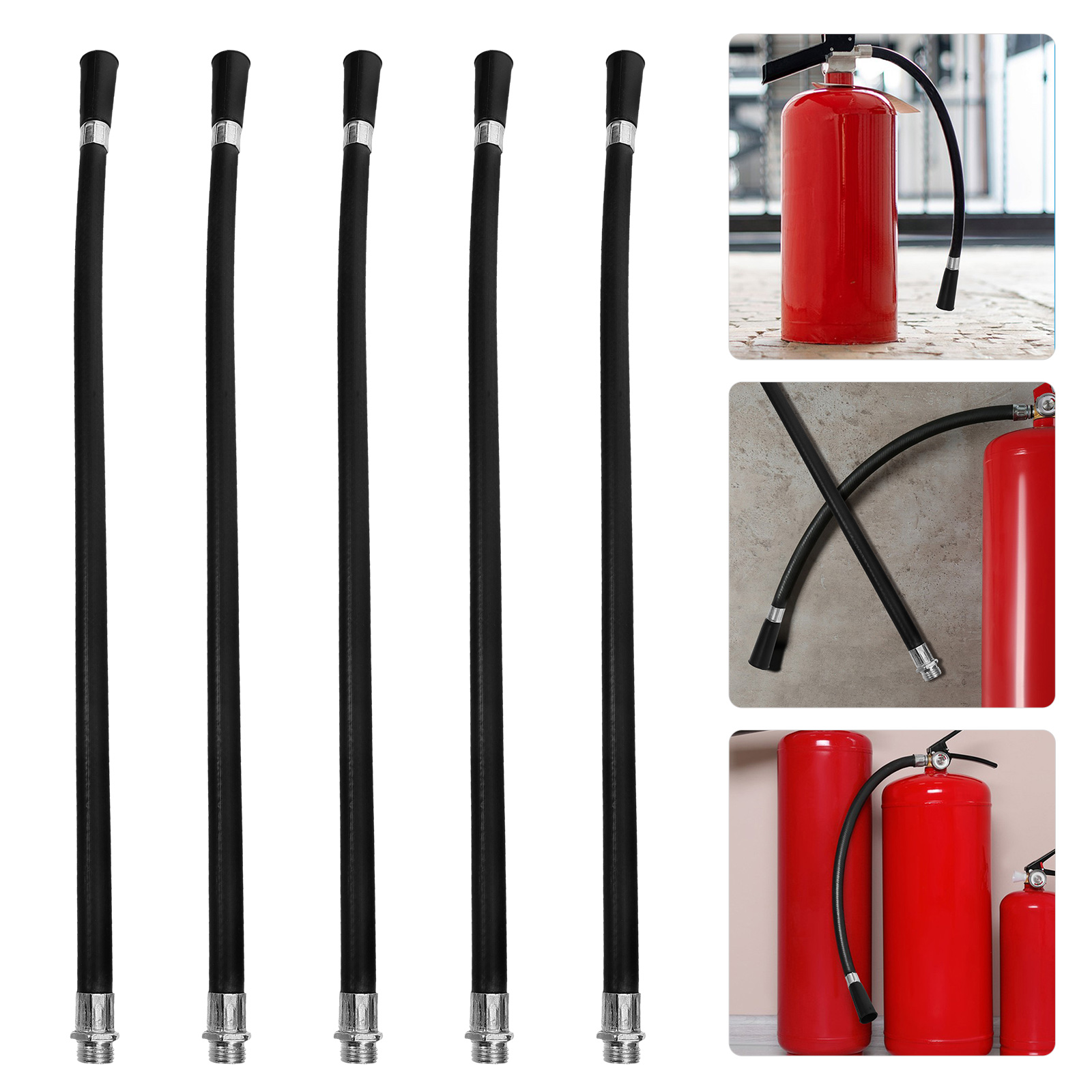 5-teiliges Ersatz-Sprührohr-Zubehör für Feuerlöscher-Düse, Trockenpulver, Kunststoff, Brandschutz, Brandbekämpfung