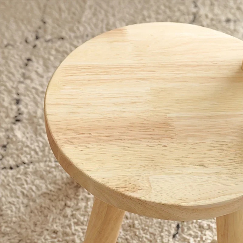 Small Board Stool, Cute  Ears Solid Wood Small Stool, Decorative Stool Children Chair