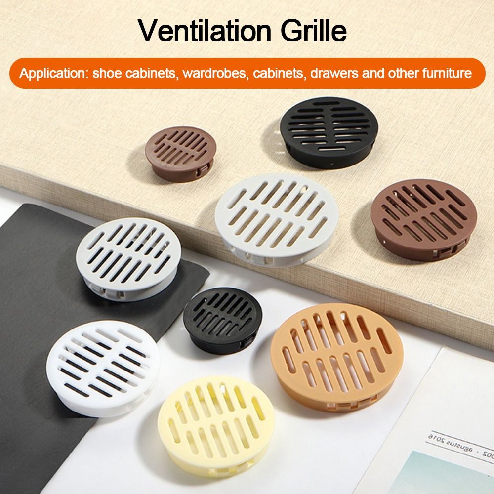4Pcs Round Cabinet Air Duct Vent Plastic Louver Mesh Hole Plug Decoration Cover Wardrobe Grille Ventilation Systems 35/50mm