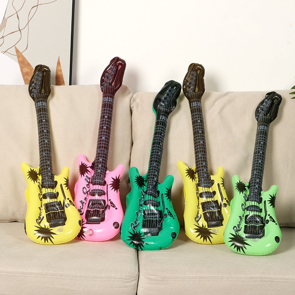 15 Chiếc Bơm Hơi Cụ Đồ Chơi Âm Nhạc Khí Cầu Bộ Mô Phỏng Nhạc Cụ Guitar Saxophone Micro Đảng Đồ Chơi
