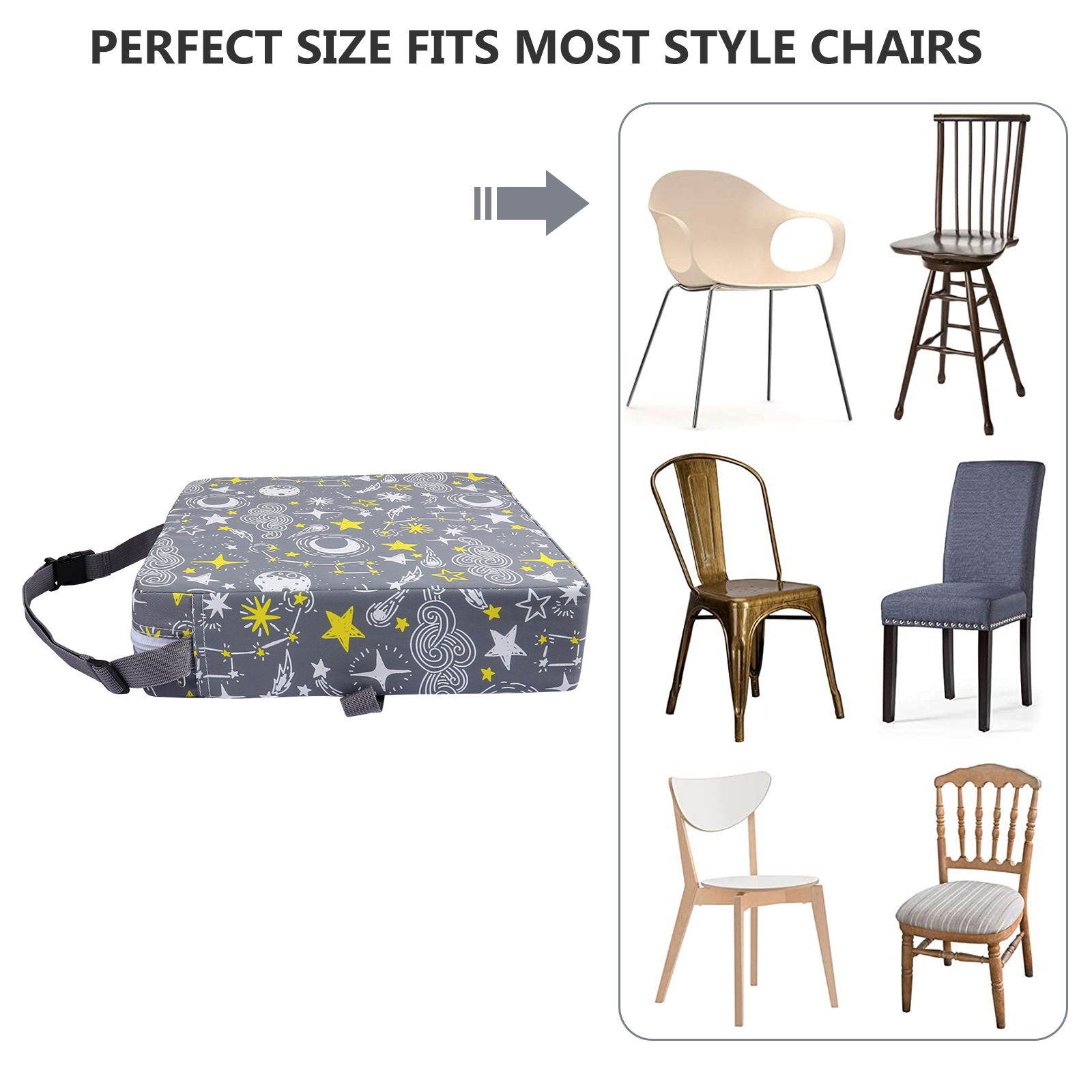 Almofada do assento para criança, Almofada de jantar Mat, Anti-wave Water Compound Box Cloth, Chair Lift, Pupils