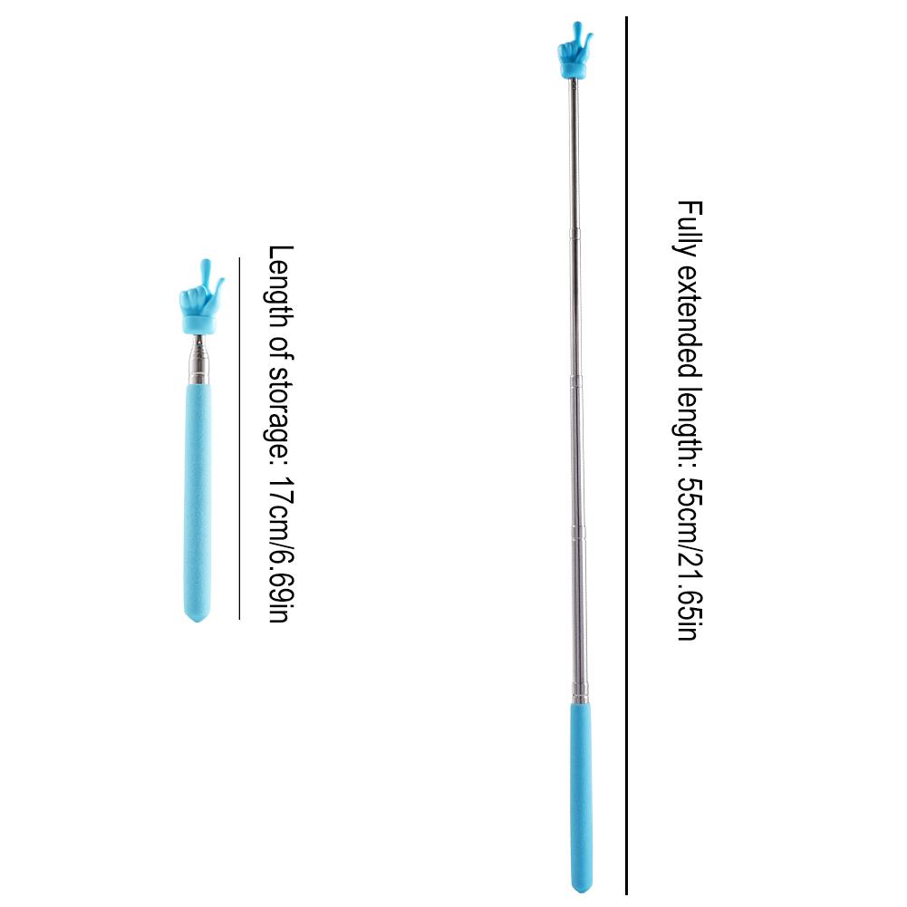 Telescopic Teacher Pointer Stick Extendable Hand Pointer Finger Pointer Stick Presenter Whiteboard Pointer for Student Classroom