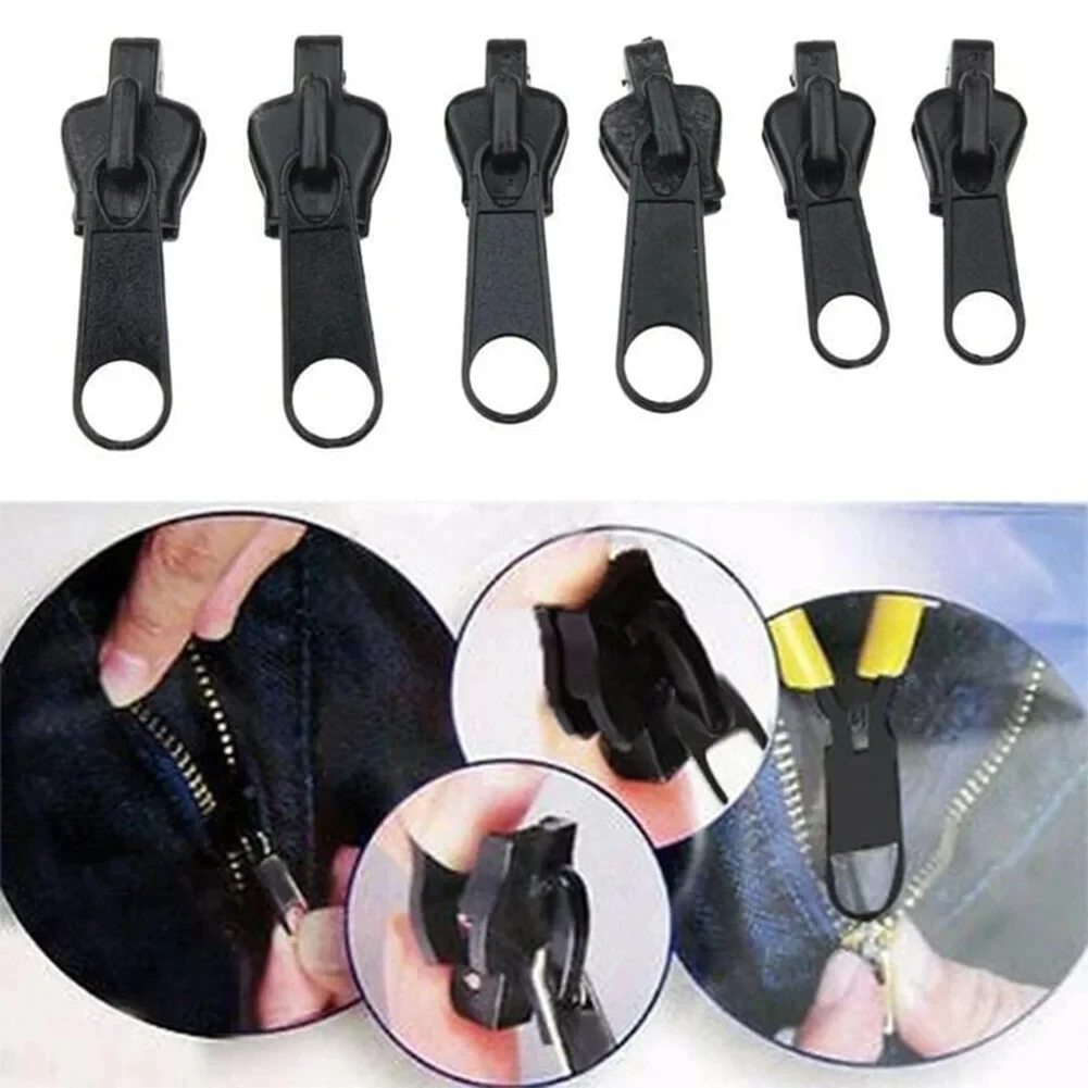 6 Stuks Instant Rits Universele Instant Fix Reparatie Kit Vervanging Ritssluiting Tanden Multifunctionele Kleding Vervanging Rits