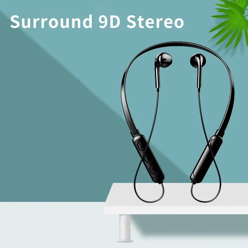 1 szt. Bezprzewodowy zestaw słuchawkowy Bluetooth 9D G07, stereofoniczny, z redukcją szumów, uniwersalny, 5.0, sportowy, z mikrofonem, do zawieszenia na szyi.