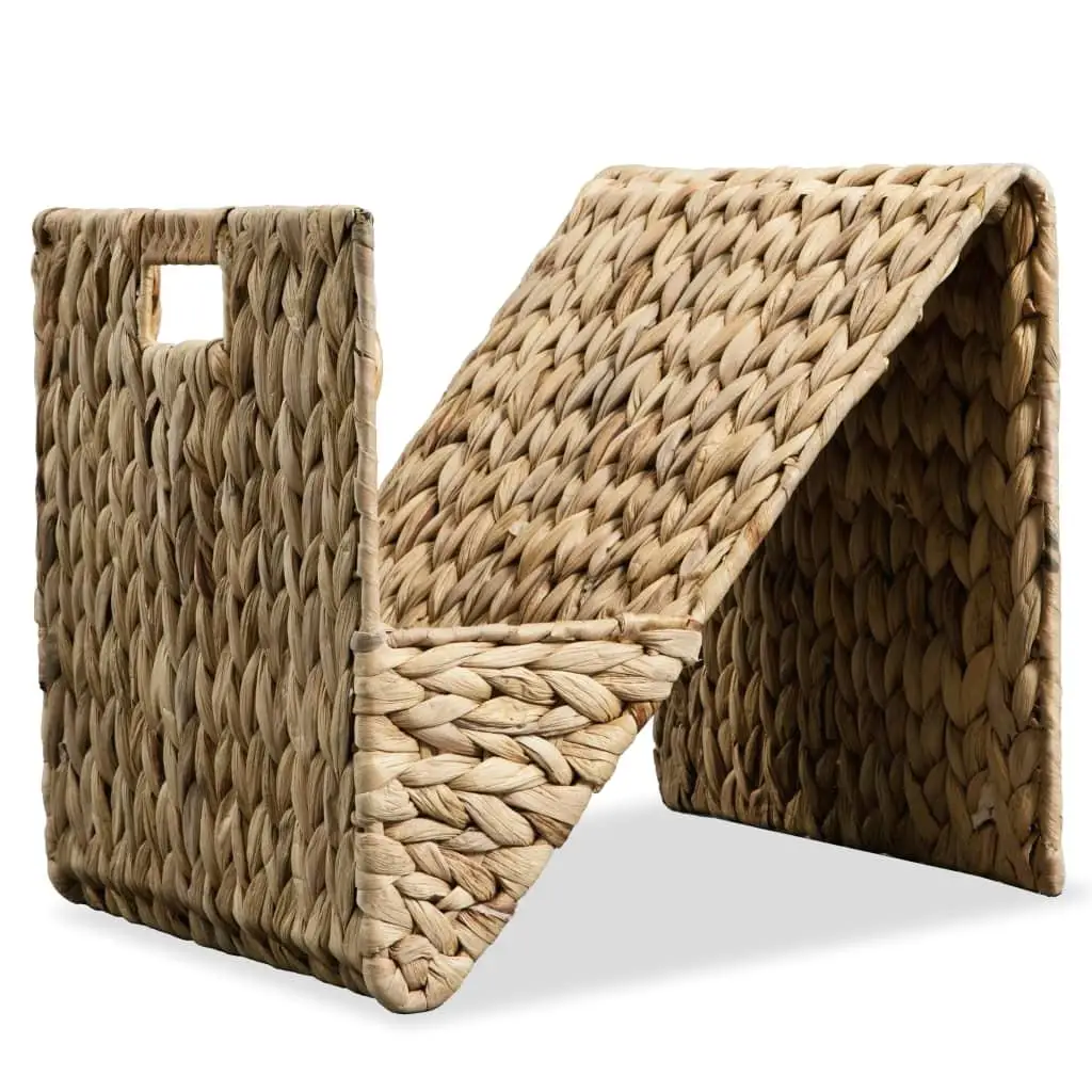 Stylish Water Hyacinth Magazine Holder 31x31x31 cm - Eco-Friendly Storage Solution