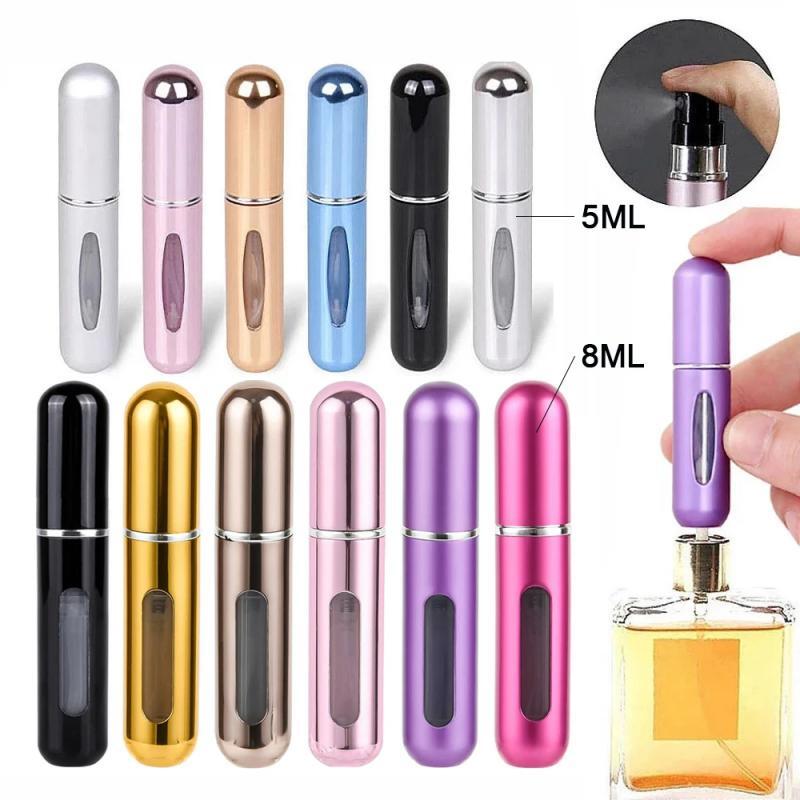 5/8ml tragbarer Parfüm zerstäuber Flüssigkeits behälter für Kosmetik Mini Aluminium Spray Alkohol leere nachfüllbare Flasche