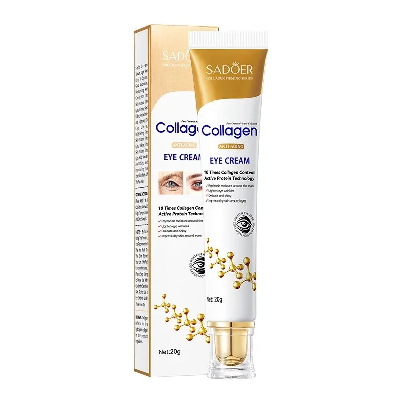 Sadoer colágeno creme para os olhos cuidados com a pele anti olheiras sacos de olho endurecimento hidratante cuidados com a pele creme para os olhos cuidados com a pele para os olhos
