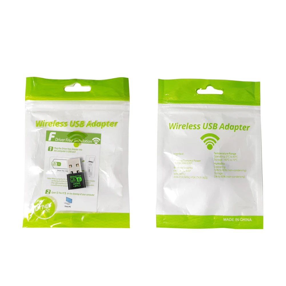 USB WiFi 6 Bluetooth-Compatible 5.3 Adapter Wireless Network Card 900Mbps Mini USB WiFi Dongle Driver Free for PC/Laptop/Desktop