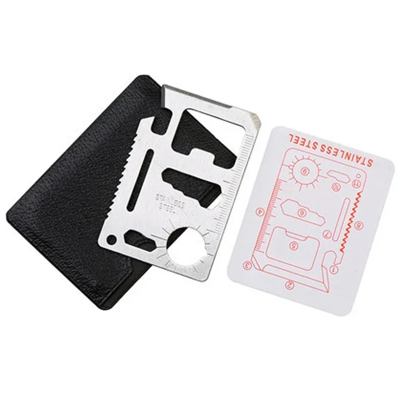 11 Trong 1 Outdorr Đa Năng Bỏ Túi Dụng Cụ Cắm Trại Đi Bộ Đường Dài Săn Bắn EDC Dụng Cụ Sinh Tồn Dao Bằng Thép Không Gỉ Dụng Cụ Mở Cứu Sinh Thẻ