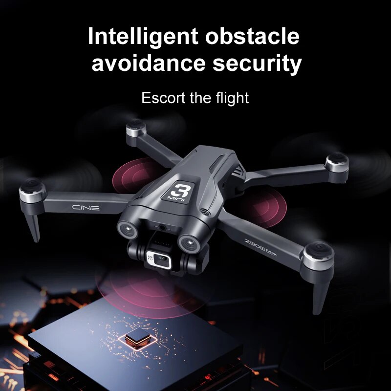 KBDFA MINI Z908 Pro Max Drone 4K HDกล้องProfessional WIFI FPV Dronหลีกเลี่ยงอุปสรรคBrushlessพับRC Quadcopterของเล่น