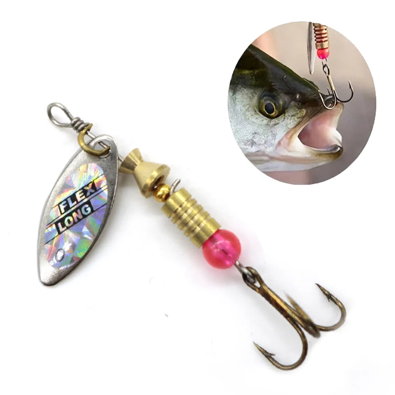 Cucchiaio di metallo Spinner Richiamo di pesca 10 pezzi Set Spoonbait Crankbaits Wobblers da pesca per luccio Kit all'uncinetto Esca artificiale