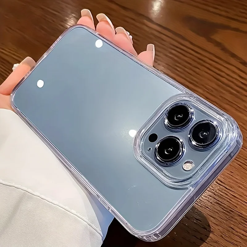 Funda de teléfono acrílica transparente ultrafina para iPhone 16 15 14 Plus 13 12 11 Pro Max, funda trasera transparente a prueba de golpes