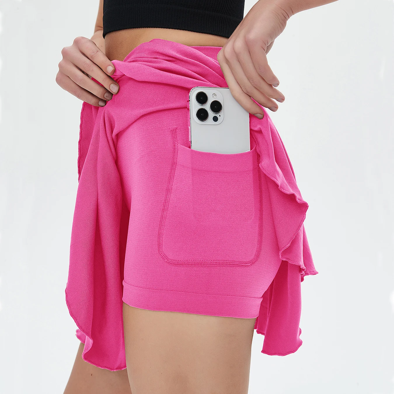 Faldas cortas deportivas para mujer, faldas informales transpirables de verano para Fitness, secado rápido, deporte para correr, falda atlética activa para Yoga y Fitness