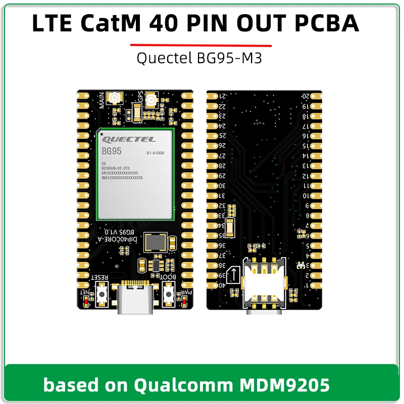 QUECTEL BG95-M3 40PIN OUT PCBA LPWA GSM NBIOT CATM module Mini Development Board With GPS Receiver