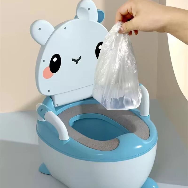 Olla para niños de 1 a 6 años, asiento de inodoro para bebé con bonito conejo mejorado, orinal para bebé, taburete portátil, asiento de entrenamiento seguro para niños y niñas, WC
