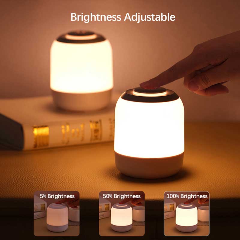 ไฟ LED กลางคืน, ปรับความสว่าง USB โคมไฟตั้งโต๊ะแบบชาร์จไฟได้สําหรับห้องครัวห้องนอนโรงรถห้องนอนข้างเตียงตกแต่งแคมป์ปิ้ง