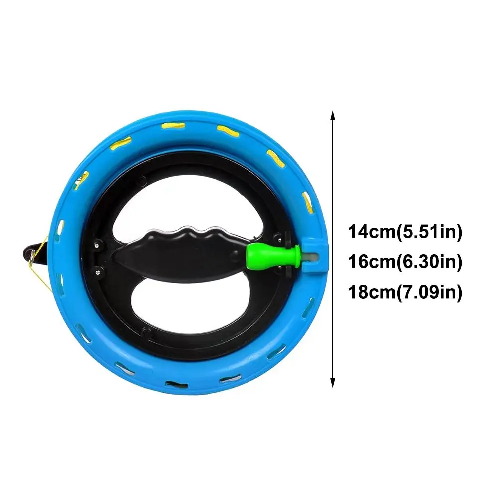 Carrete para cometa, rueda de fuego, carrete de cuerda con cuerda de 14/16/18cm, enrollador de línea para cometa, herramienta con mango volador, cometas