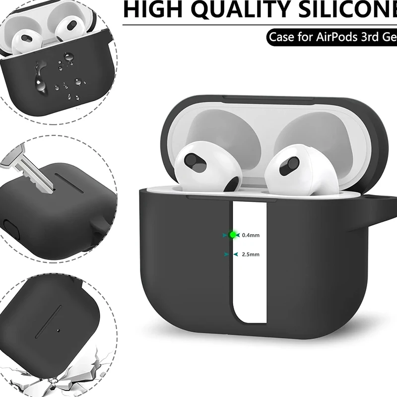 Soft Silicone Protective Case for Apple AirPod Pro 2nd/1st Generation Case For Women Men AirPods Pro Case Cover with Cleaner Kit