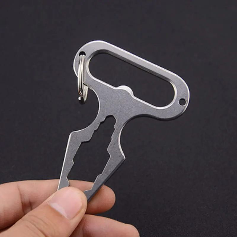 Herramienta múltiple de acero inoxidable de alta calidad, picos de autodefensa para acampar al aire libre, supervivencia, abridor de herramientas de llave multifuncional