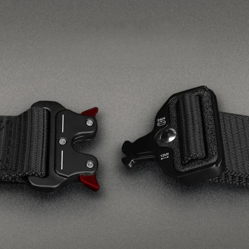 Men's Multifunctional Tactical Belt Quick Release Heavy-Duty Canvas Nylon Belt Outdoor Hunting Combat Survival Camping Hiking