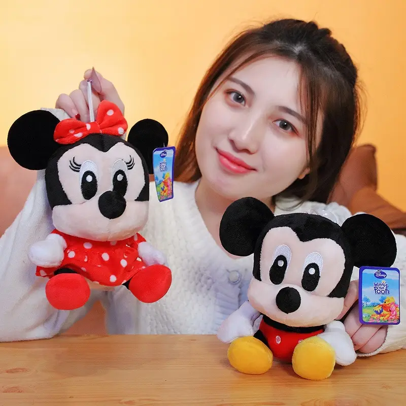 Disney Sang Trọng Pin Winnie The Pooh Mickey Minnie Hổ Heo Con Dễ Thương Sang Trọng Động Vật Búp Bê Con Lợn Con Hành Động Hình Đồ Chơi Trẻ Em Giáng Sinh