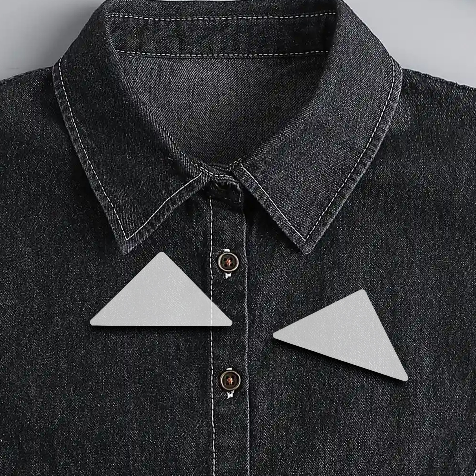 Autocollants de Support d'angle de col de chemise, 50 pièces, remplacements de maintien de col de chemise auto-adhésif Transparent, accessoire de chemise de robe uniforme