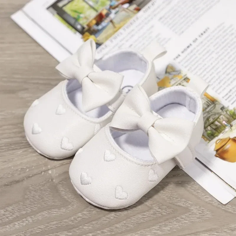 Bebê meninas 0-18 meses indoor primeiro walker sapatos sola de algodão macio antiderrapante clássico bordado bowknot gancho & loop botas infantis