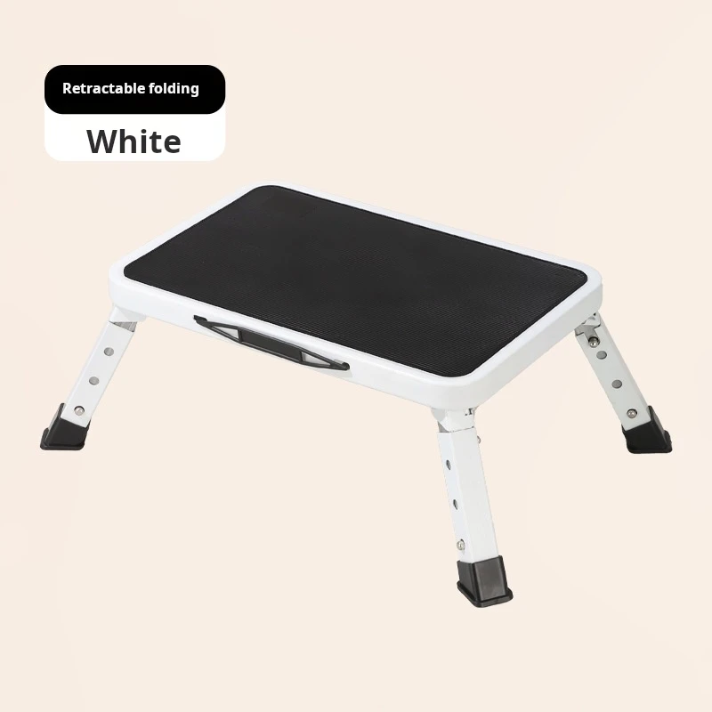 3-step folding ladder stool, widened anti slip pedal, carbon steel frame, one click folding, 150kg load-bearing capacity ladder