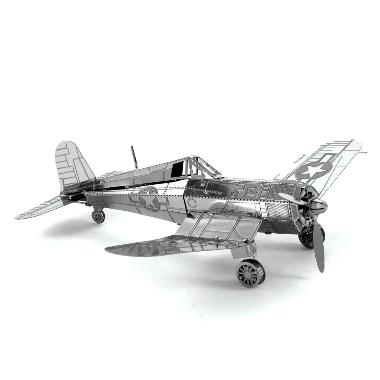 Avião 3D Kit de modelo de quebra-cabeça de metal DIY Corte a laser Quebra-cabeças Brinquedo para crianças