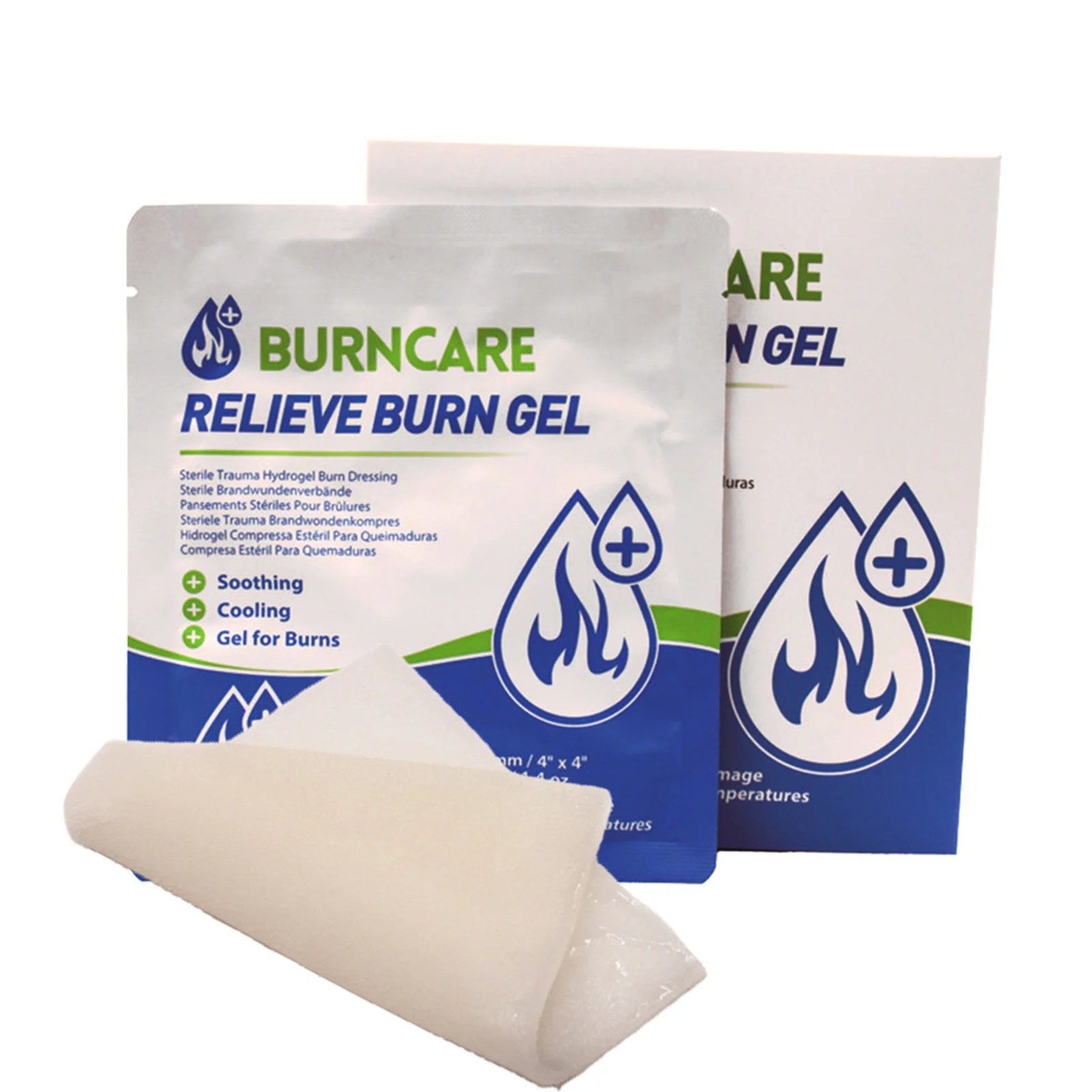 Curativo para queimaduras, gel de cuidados com queimaduras de emergência, resfriamento e calmante, hidrogel para feridas, gel de água para desbridamento de queimaduras, primeiros socorros