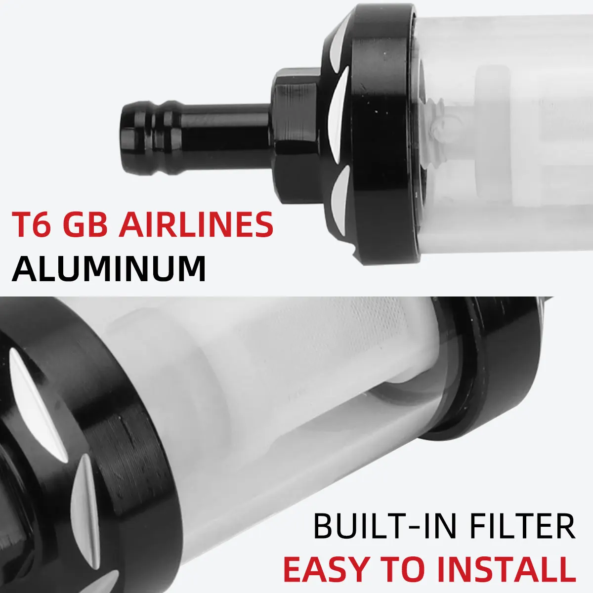 Filtro carburante universale per moto 8mm Motore in linea Carb CNC Benzina Filtro gas combustibile Filtri olio motore Accessori ATV fuoristrada