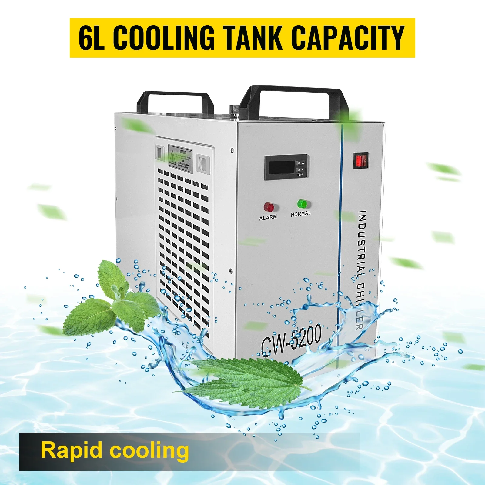 VEVOR CNC Industrie Wasserkühler CW-5200 CW-5000 Lasergraviermaschine Wasserkühler für 80W-130W CO2 Glaslaserröhrenkühlung