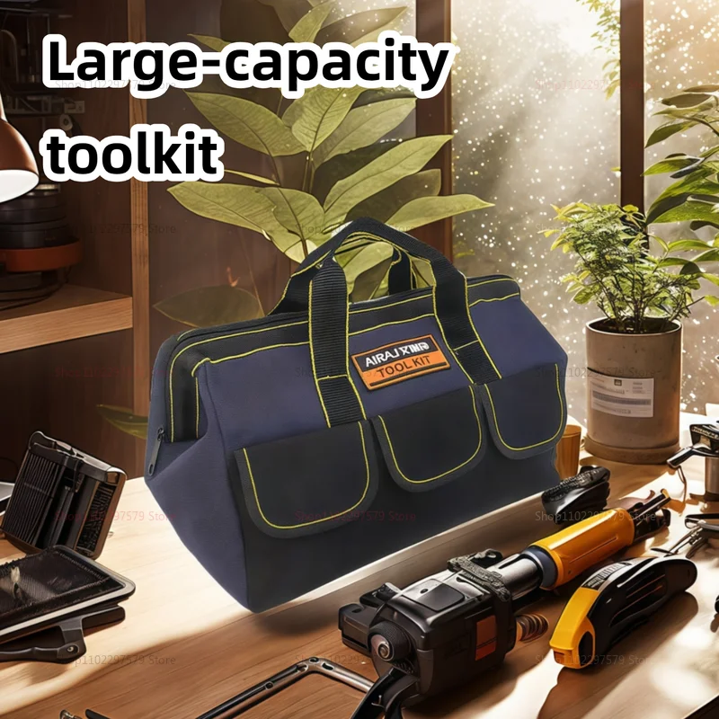 Bolsa de ferramentas multifuncional resistente, grande capacidade, à prova d'água, lona oxford, engrossar, resistente ao desgaste, organizador de reparo de eletricista