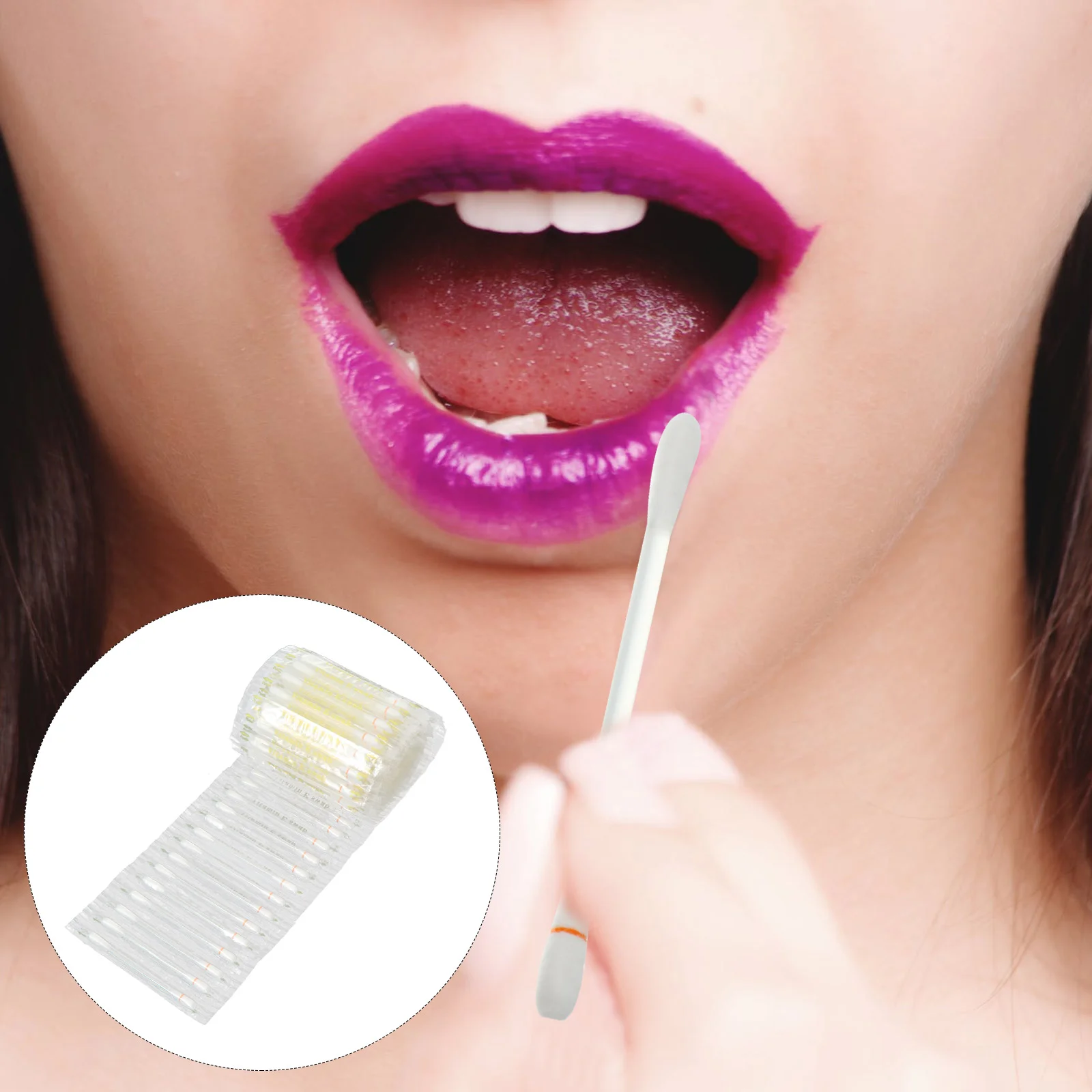 100ชิ้น VE ก้านสำลีน้ำมันเหงือกวิตามินปาก applicators ทันตกรรมแบบใช้แล้วทิ้ง