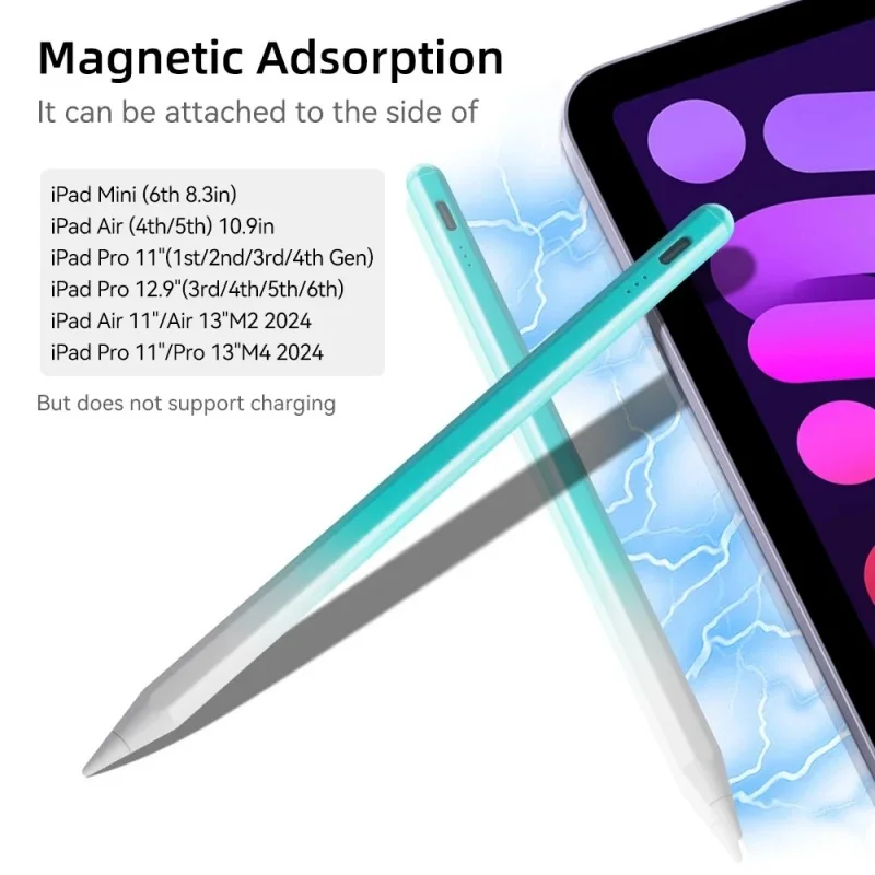 Per matita per iPad con attacco magnetico Matita per iPhone Stilo per iPad Telefono Accessori per iPad Matita in standby extra lungo Matita touch