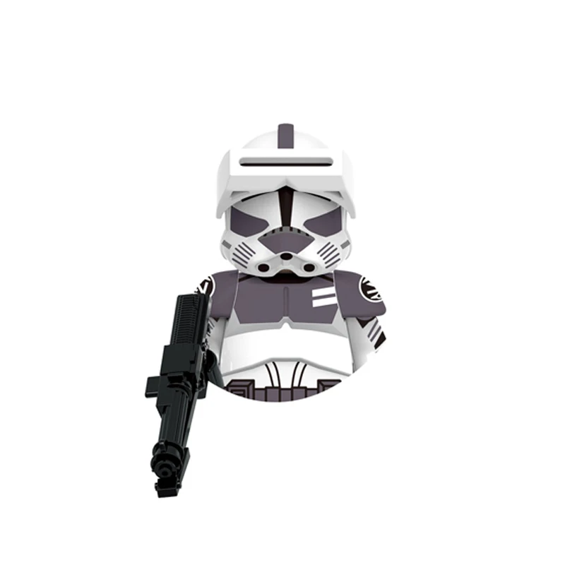 X0351 Clone Trooper Kamino Строительные блоки Bomb Squad Trooper Bricks 501st Legion Jet Troopers Фигурка Капитан Серый Мини-детская игрушка